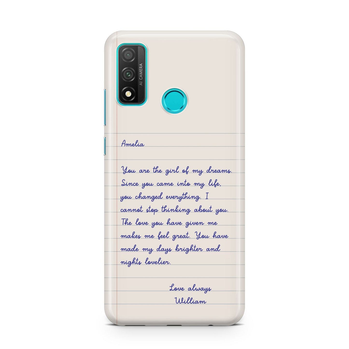 Personalised Love Letter Huawei P Smart 2020