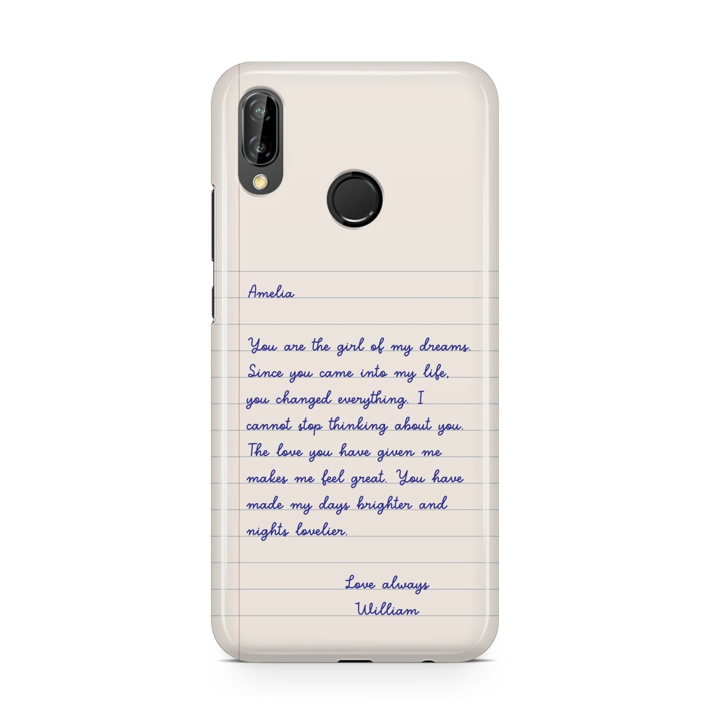 Personalised Love Letter Huawei P20 Lite Phone Case