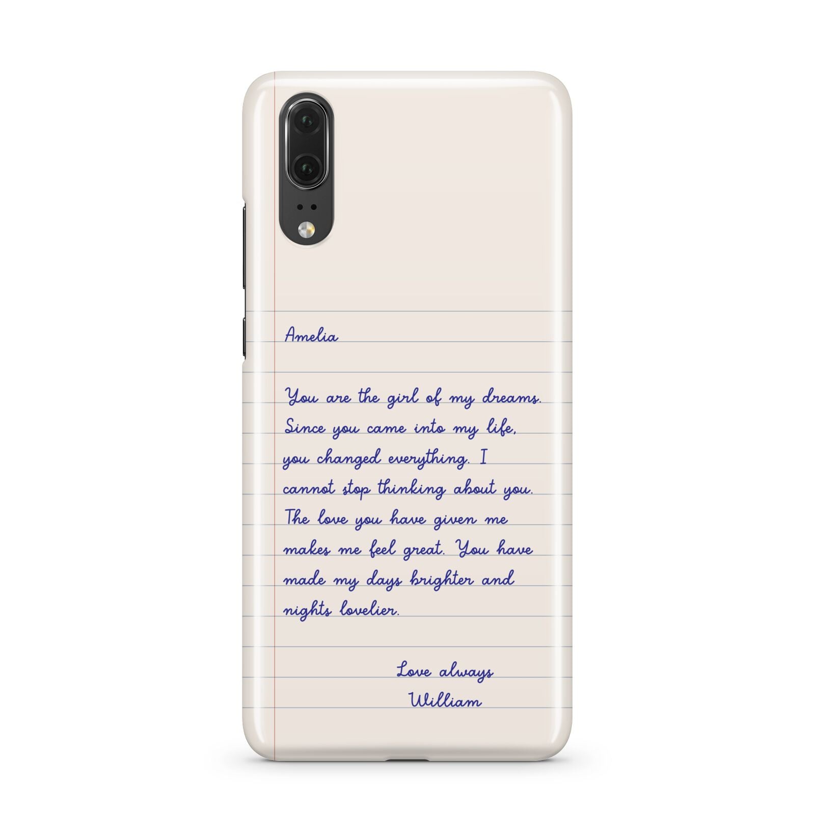 Personalised Love Letter Huawei P20 Phone Case