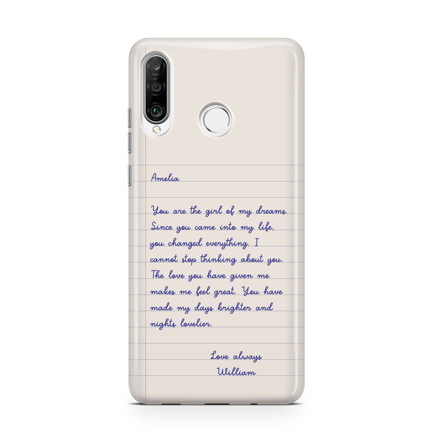 Personalised Love Letter Huawei P30 Lite Phone Case