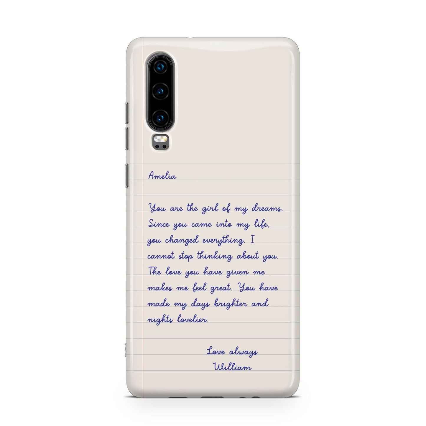 Personalised Love Letter Huawei P30 Phone Case