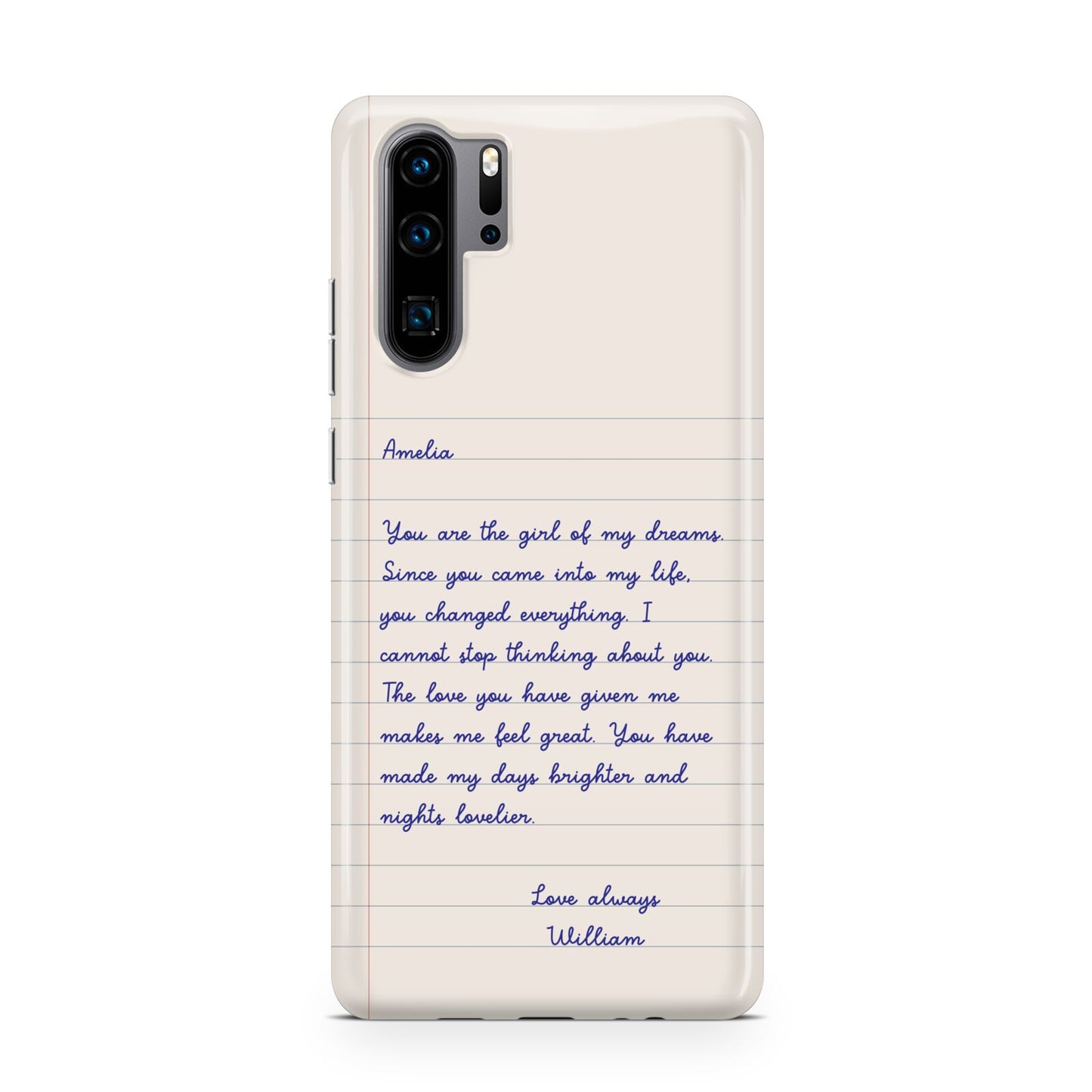 Personalised Love Letter Huawei P30 Pro Phone Case