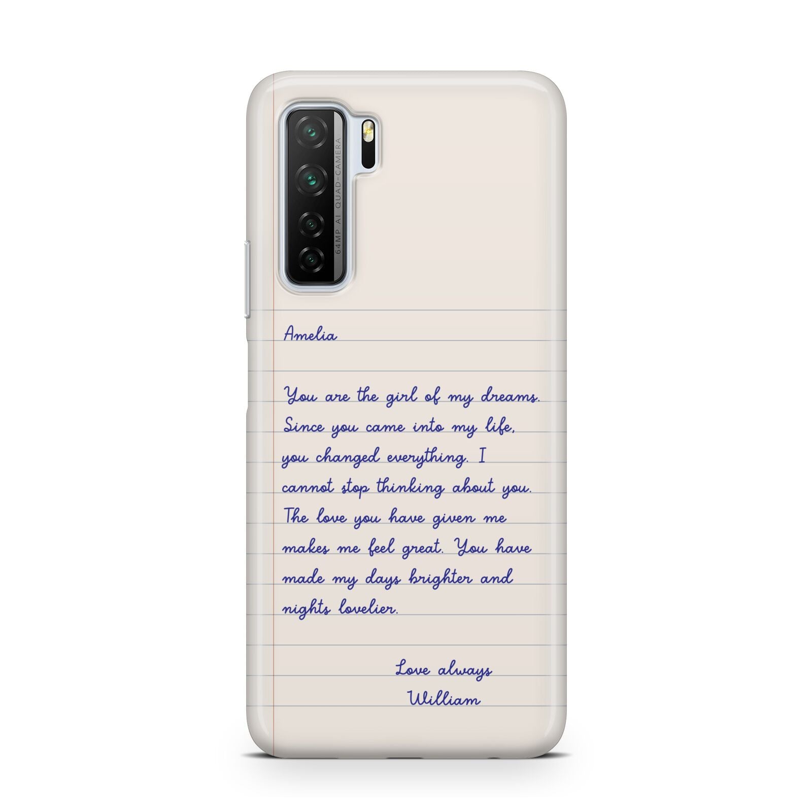 Personalised Love Letter Huawei P40 Lite 5G Phone Case