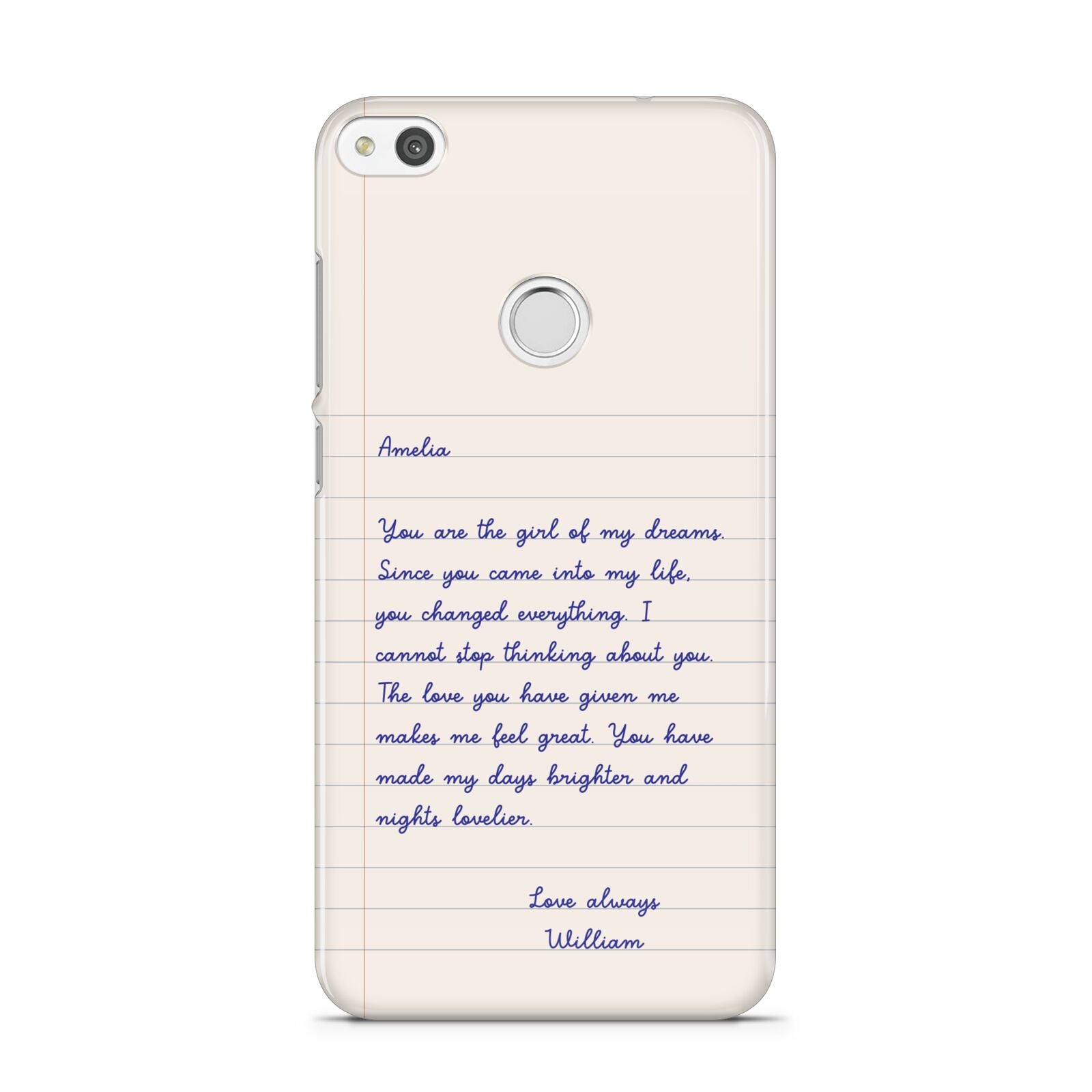 Personalised Love Letter Huawei P8 Lite Case