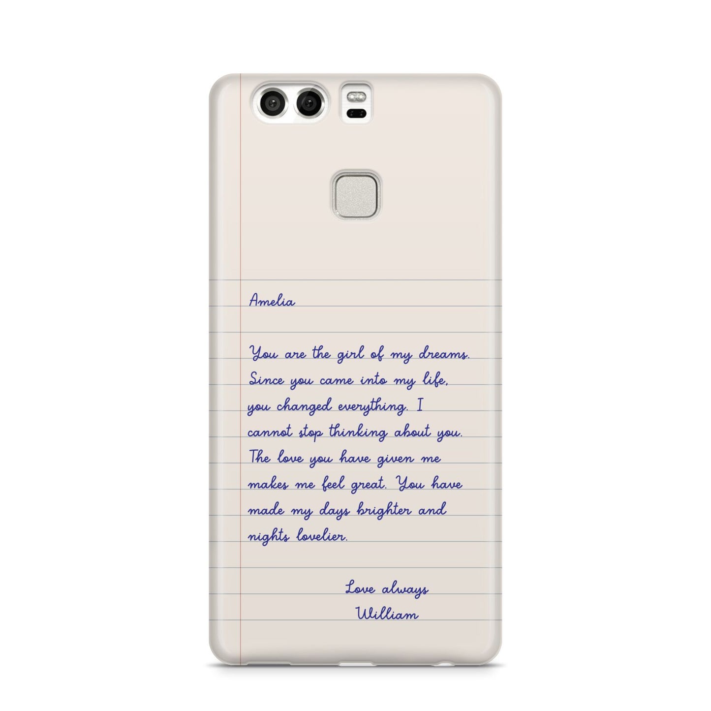 Personalised Love Letter Huawei P9 Case