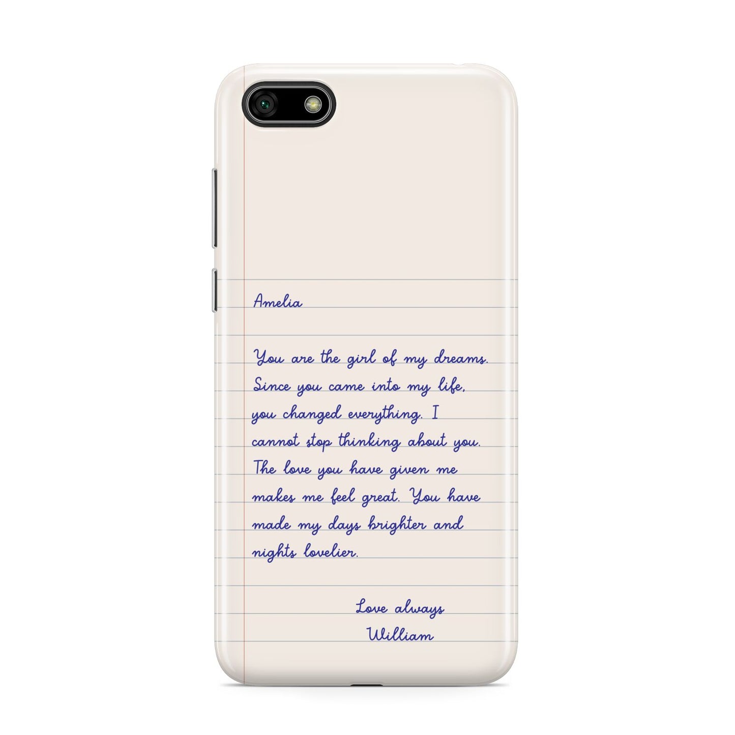 Personalised Love Letter Huawei Y5 Prime 2018 Phone Case