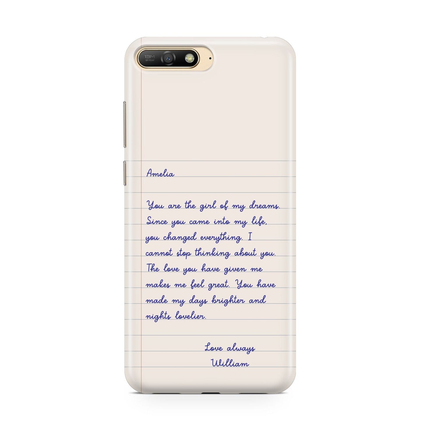 Personalised Love Letter Huawei Y6 2018