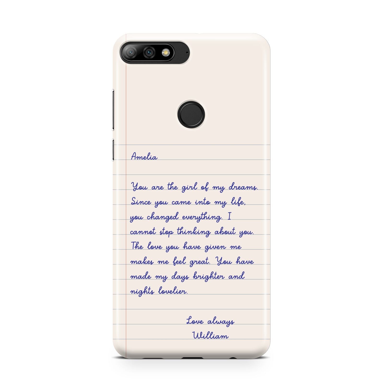 Personalised Love Letter Huawei Y7 2018