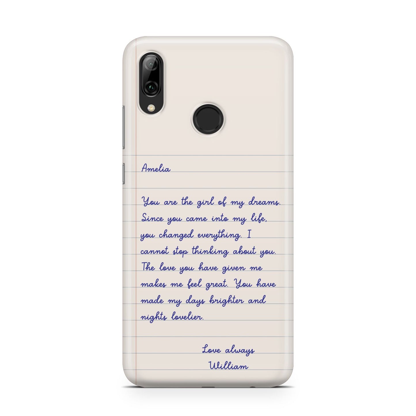 Personalised Love Letter Huawei Y7 2019