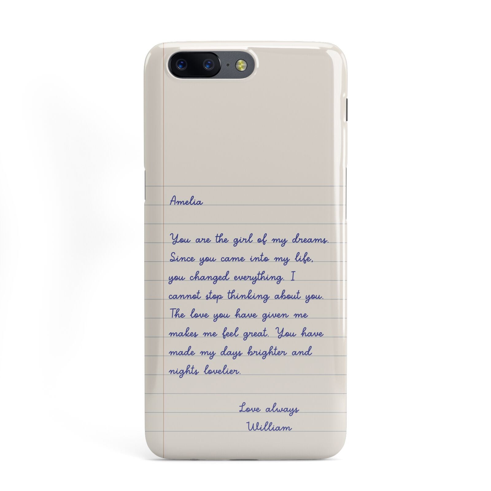 Personalised Love Letter OnePlus Case