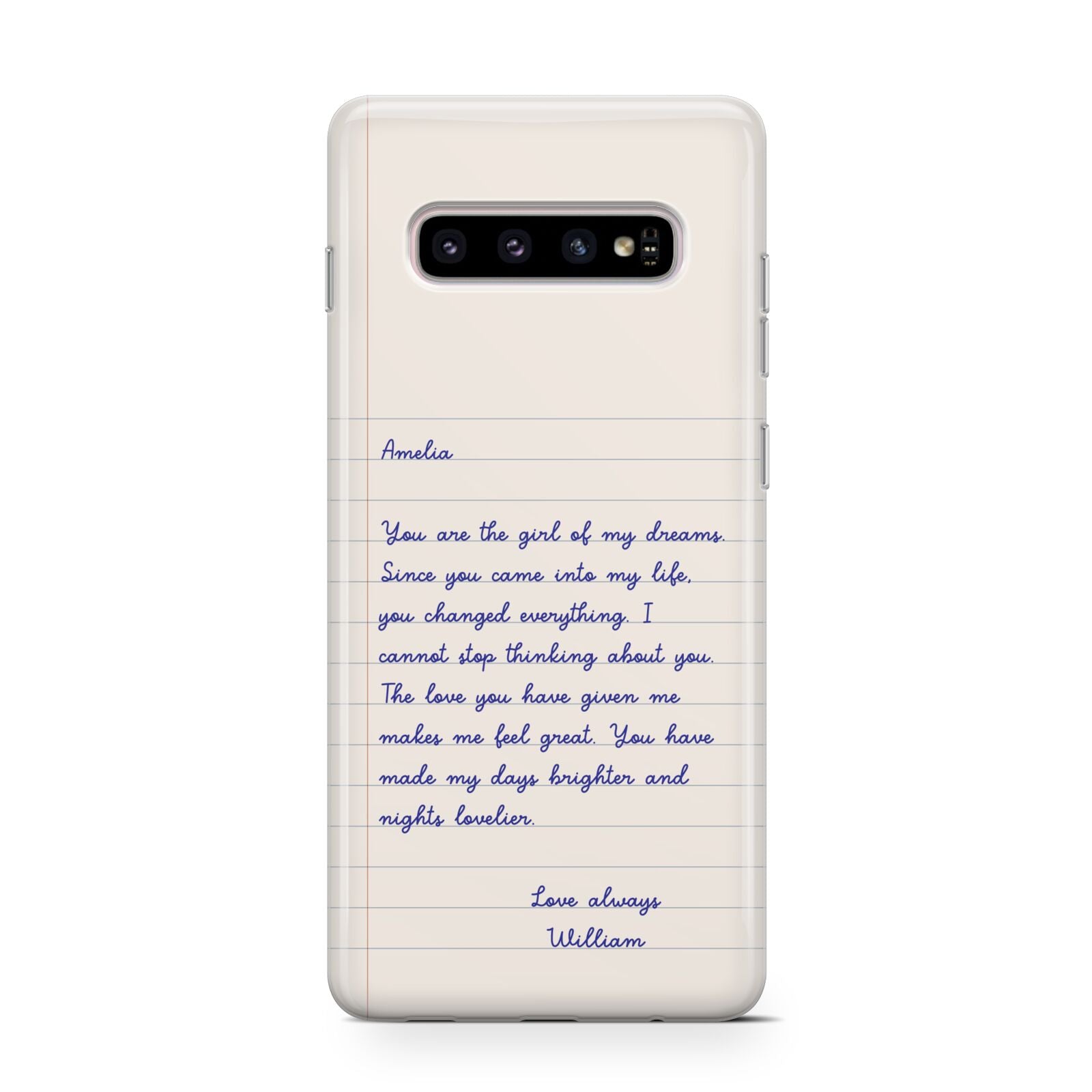 Personalised Love Letter Protective Samsung Galaxy Case