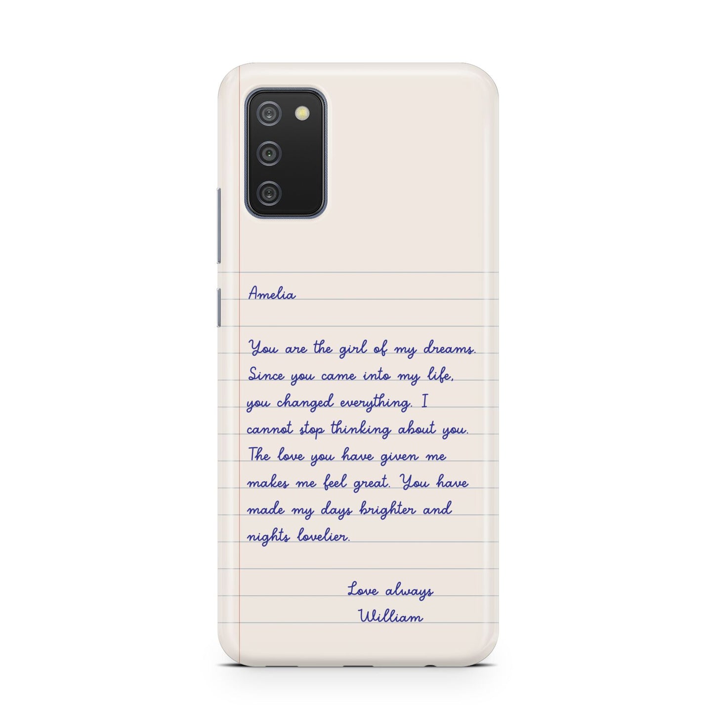 Personalised Love Letter Samsung A02s Case