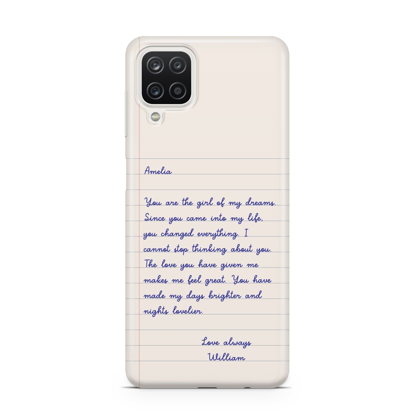 Personalised Love Letter Samsung A12 Case