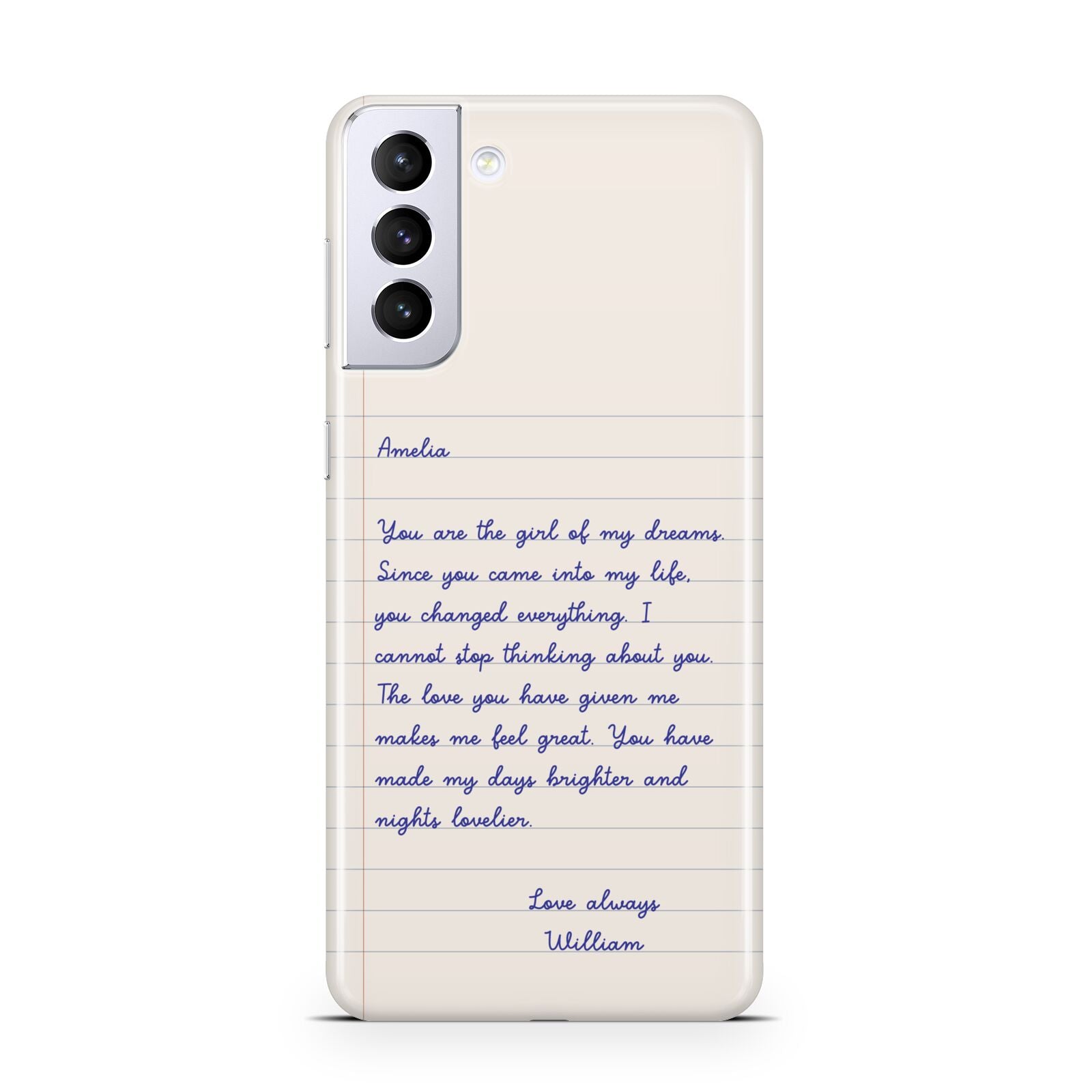 Personalised Love Letter Samsung S21 Plus Case