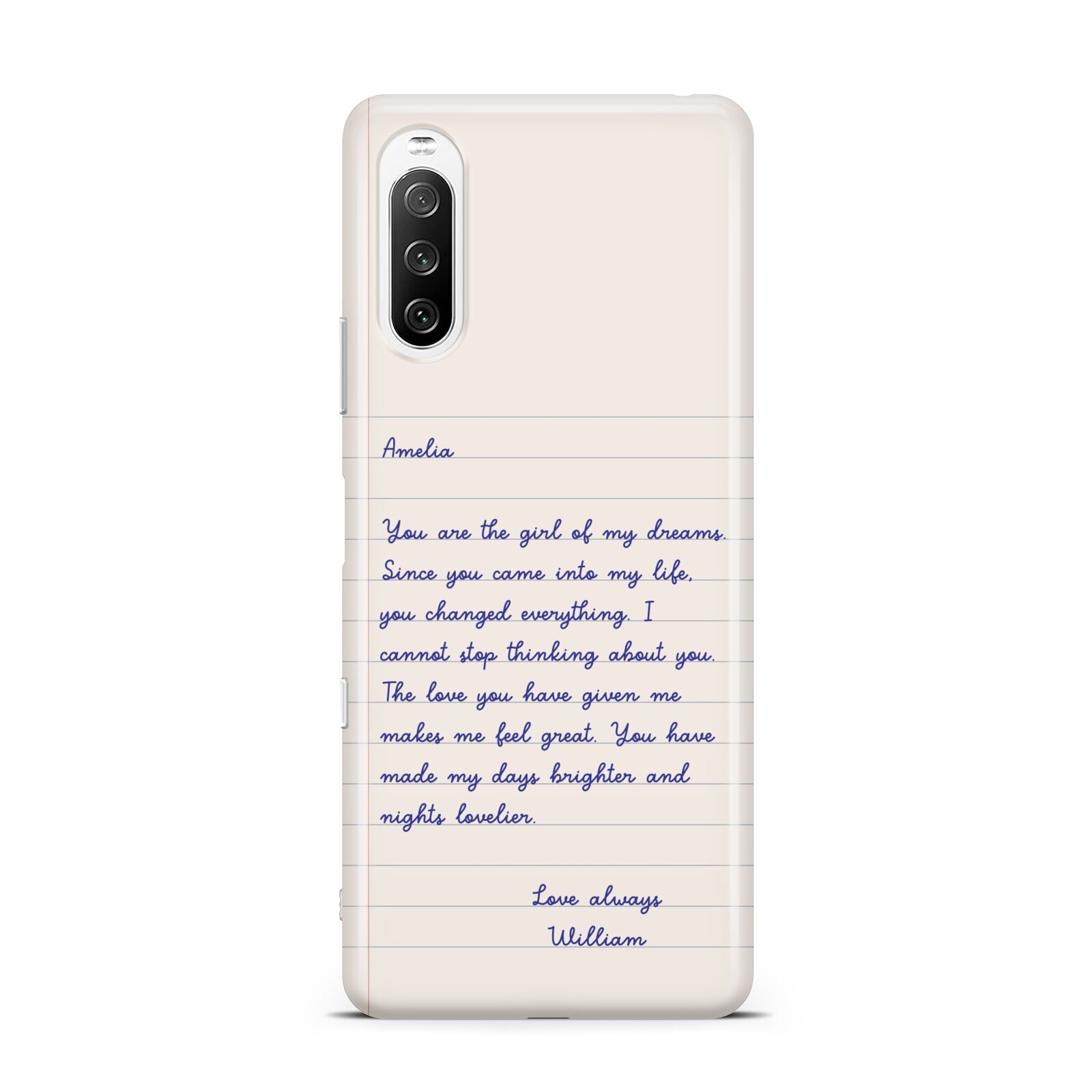 Personalised Love Letter Sony Xperia 10 III Case