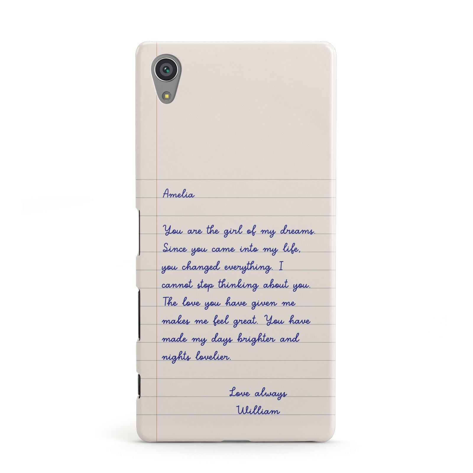 Personalised Love Letter Sony Xperia Case