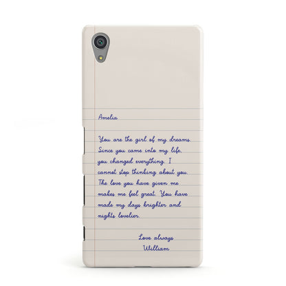 Personalised Love Letter Sony Xperia Case