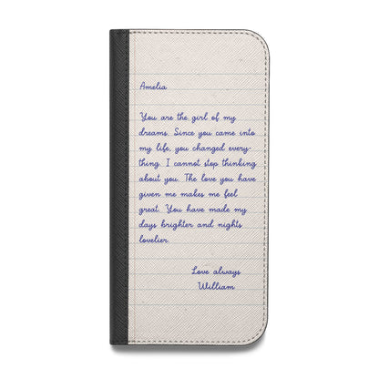 Personalised Love Letter Vegan Leather Flip Samsung Case