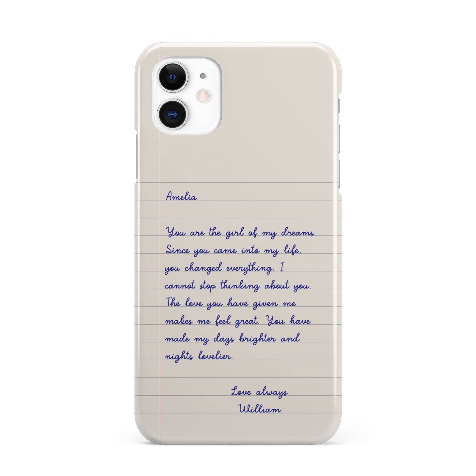 Personalised Love Letter iPhone 11 3D Snap Case