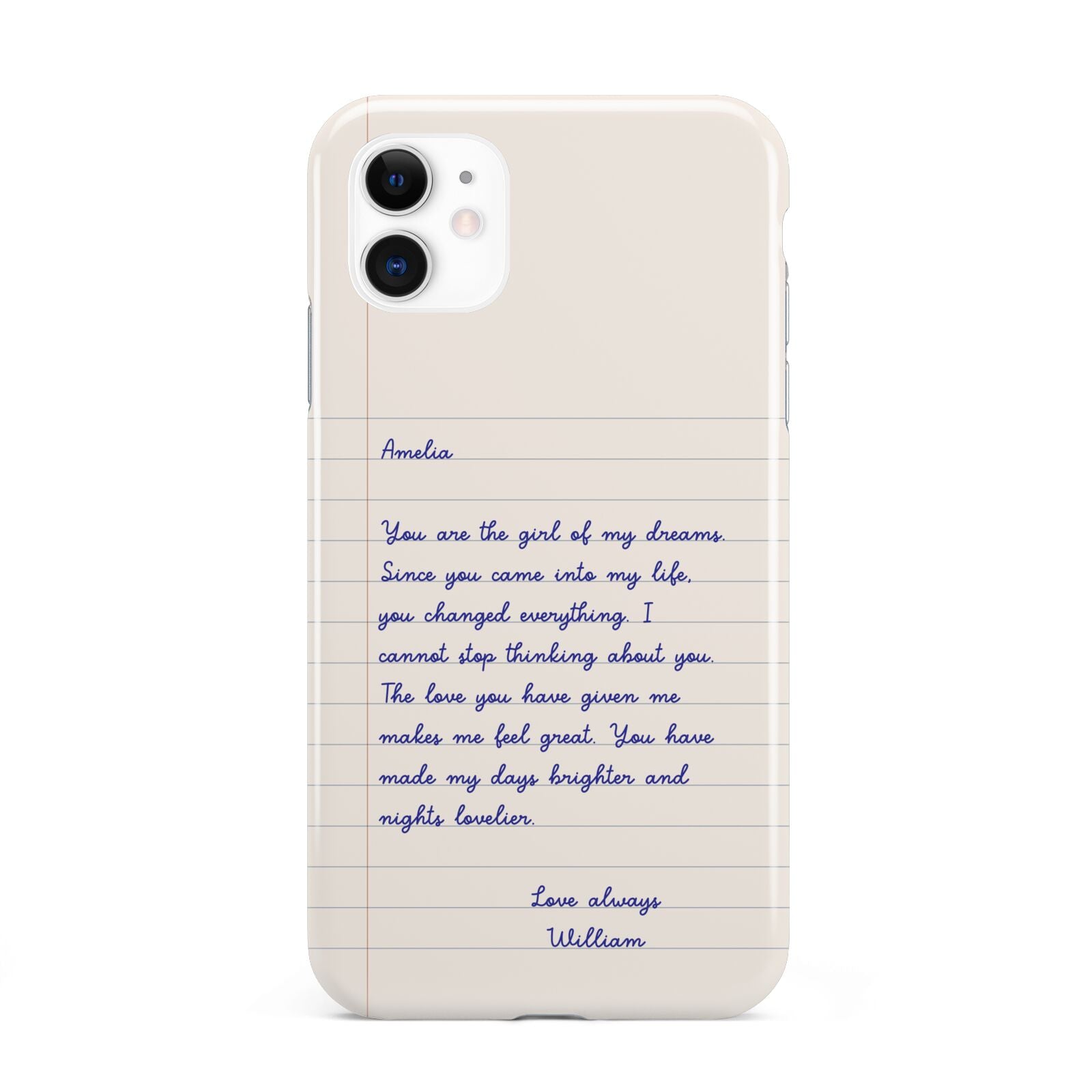 Personalised Love Letter iPhone 11 3D Tough Case