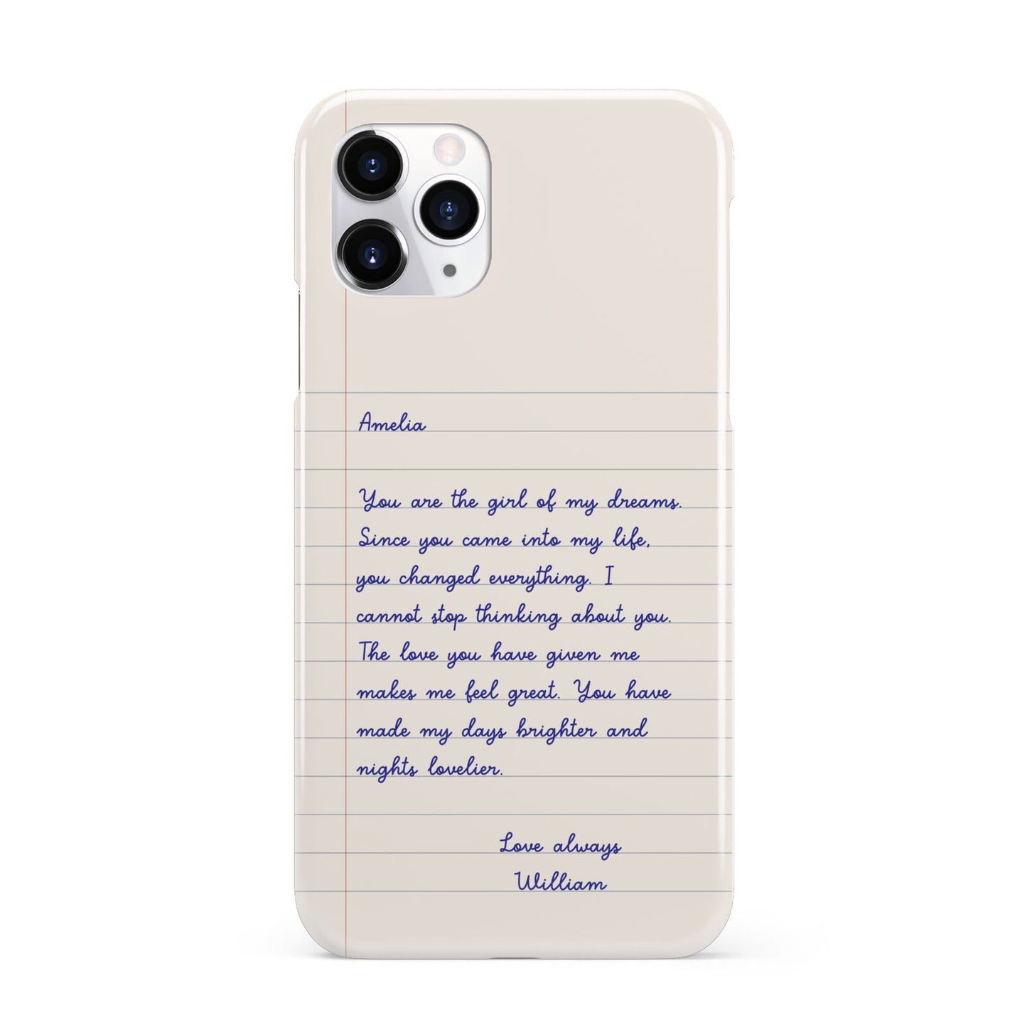 Personalised Love Letter iPhone 11 Pro 3D Snap Case