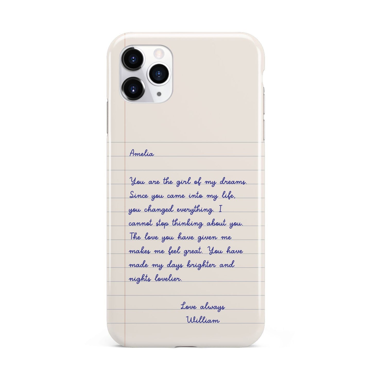 Personalised Love Letter iPhone 11 Pro Max 3D Tough Case