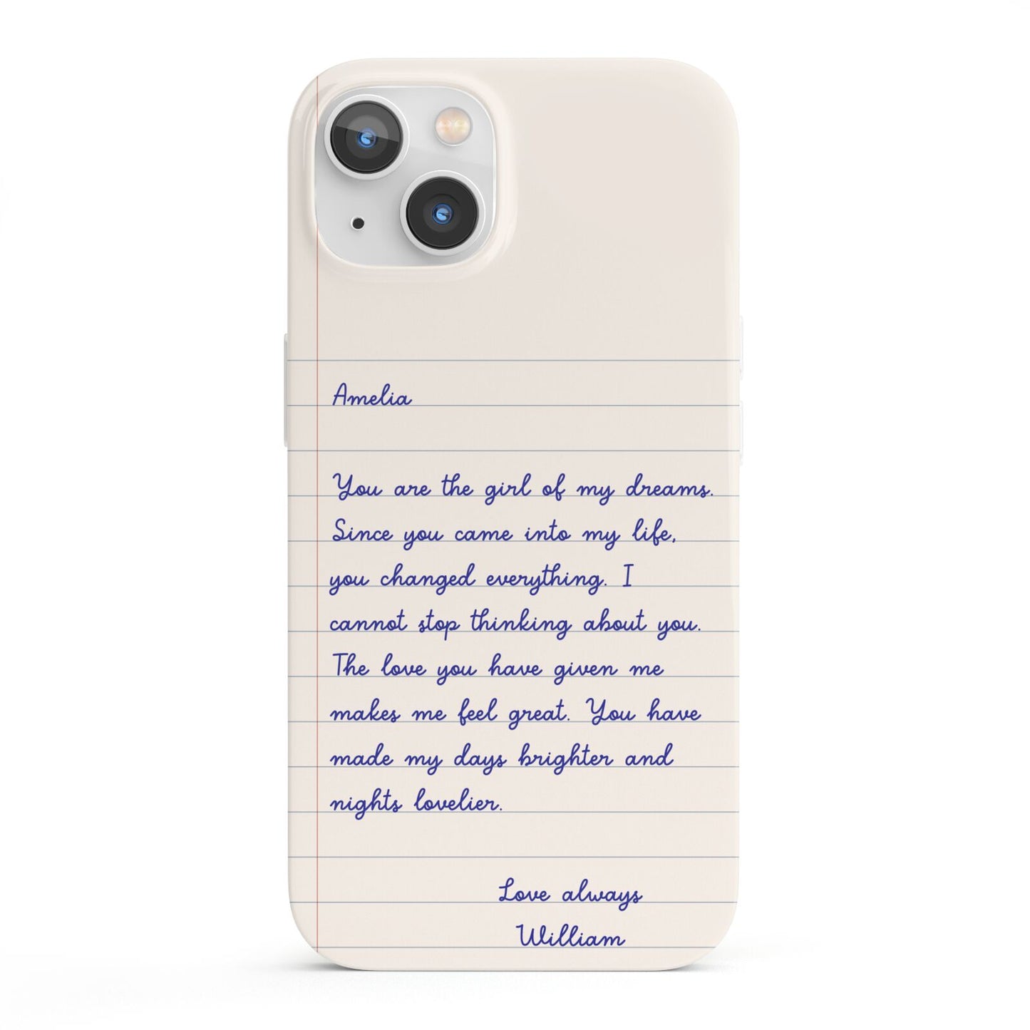 Personalised Love Letter iPhone 13 Full Wrap 3D Snap Case