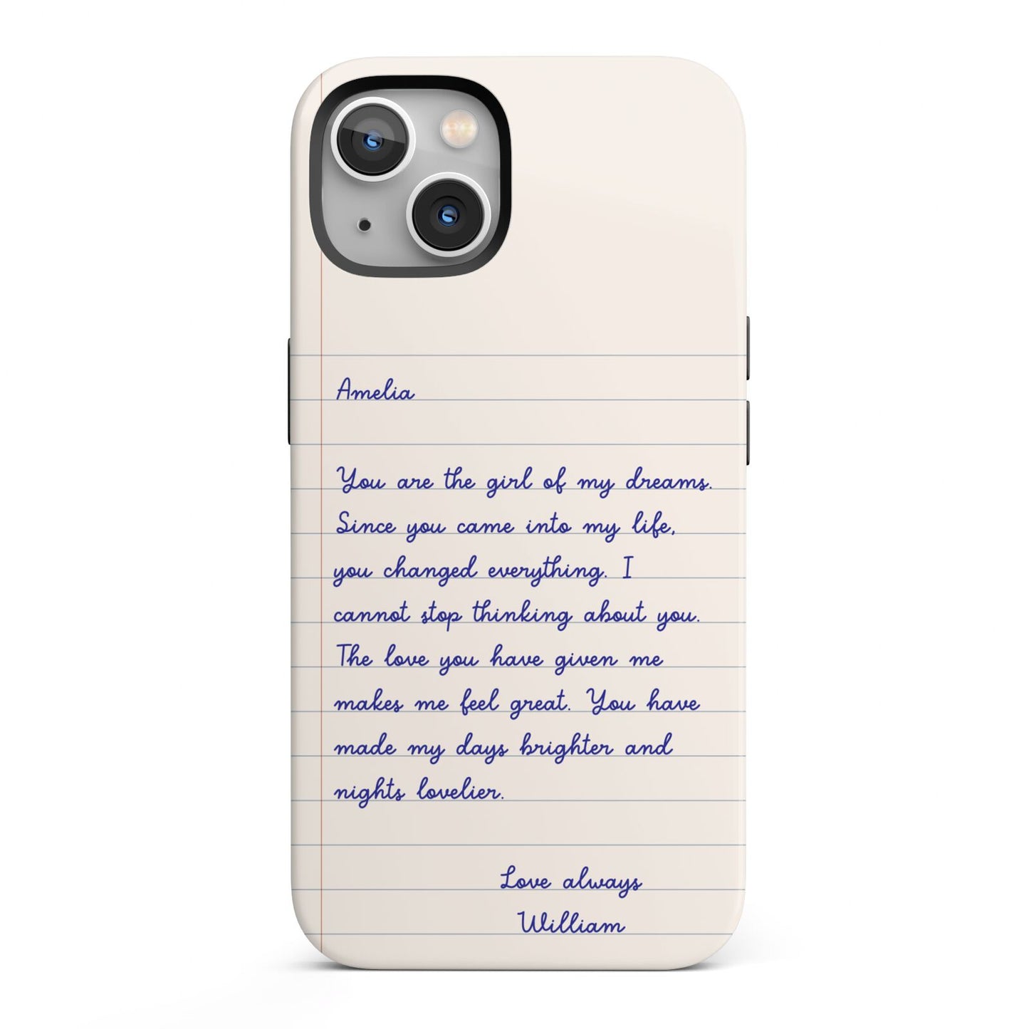 Personalised Love Letter iPhone 13 Full Wrap 3D Tough Case