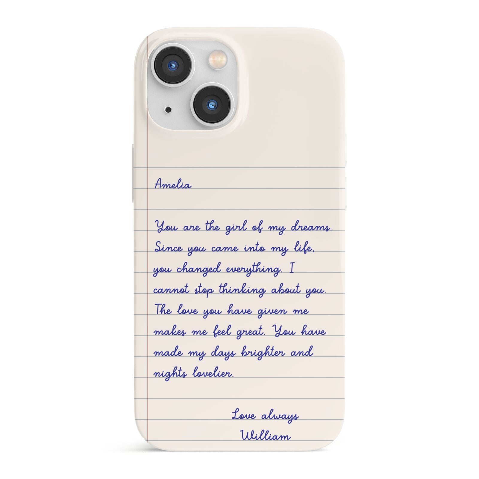 Personalised Love Letter iPhone 13 Mini Full Wrap 3D Snap Case