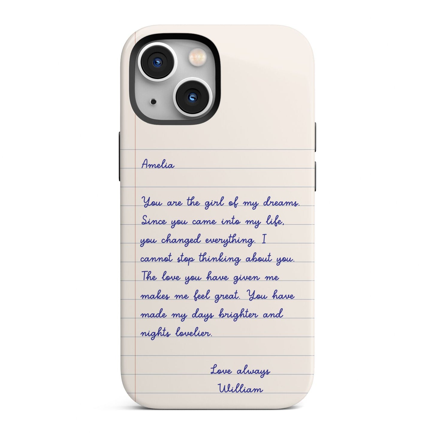 Personalised Love Letter iPhone 13 Mini Full Wrap 3D Tough Case