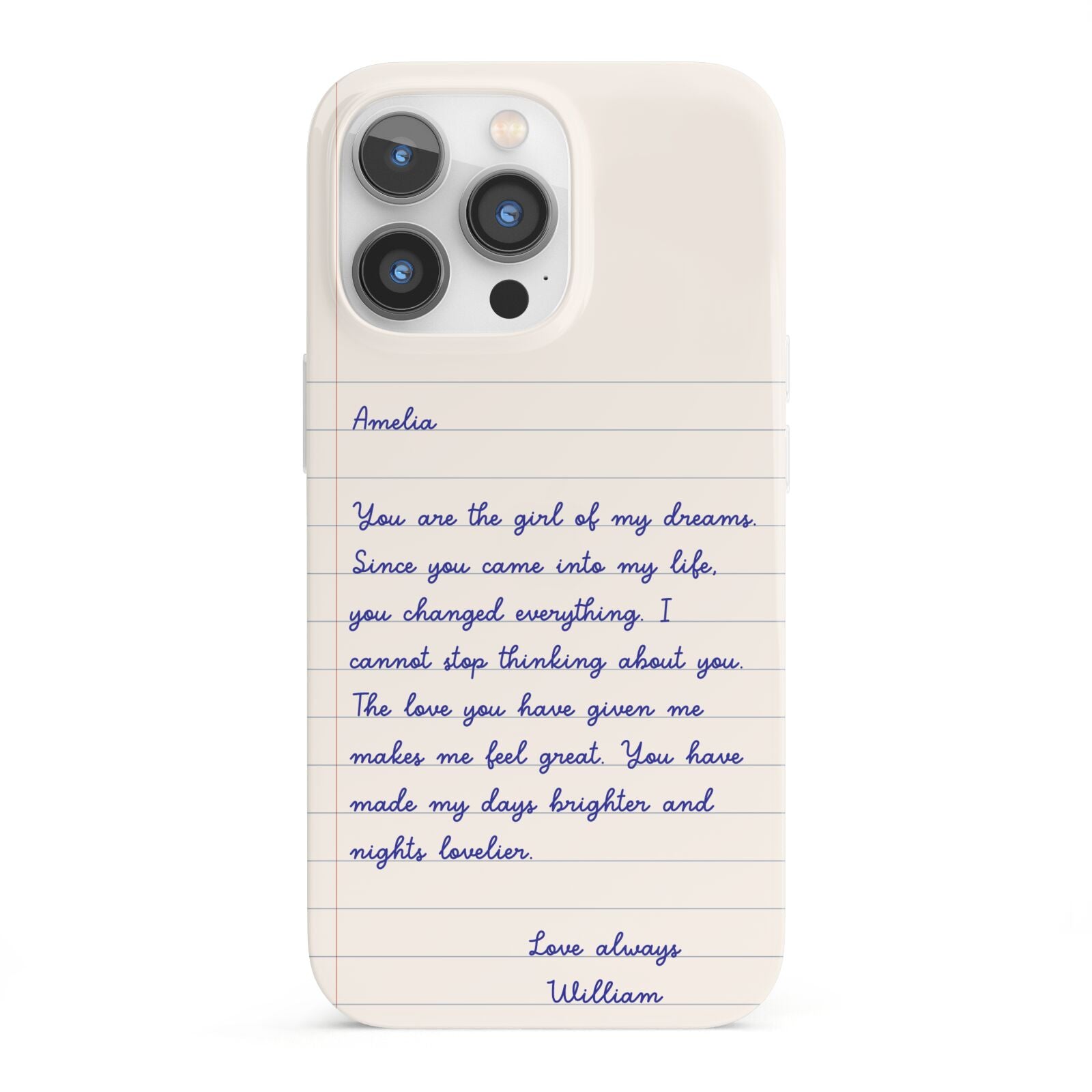 Personalised Love Letter iPhone 13 Pro Full Wrap 3D Snap Case