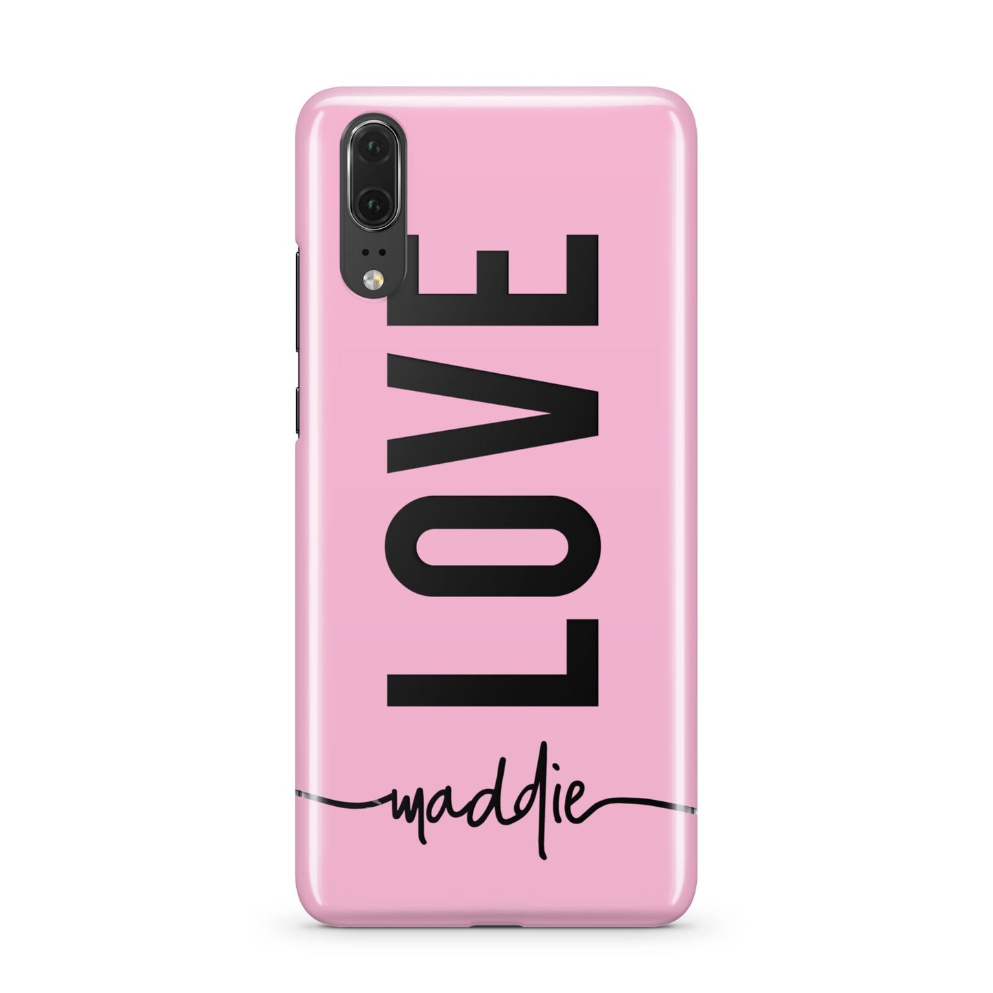 Personalised Love See Through Name Huawei P20 Phone Case