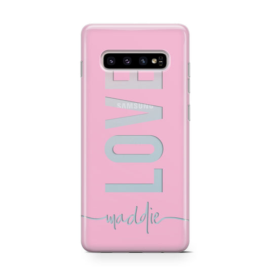 Personalised Love See Through Name Protective Samsung Galaxy Case