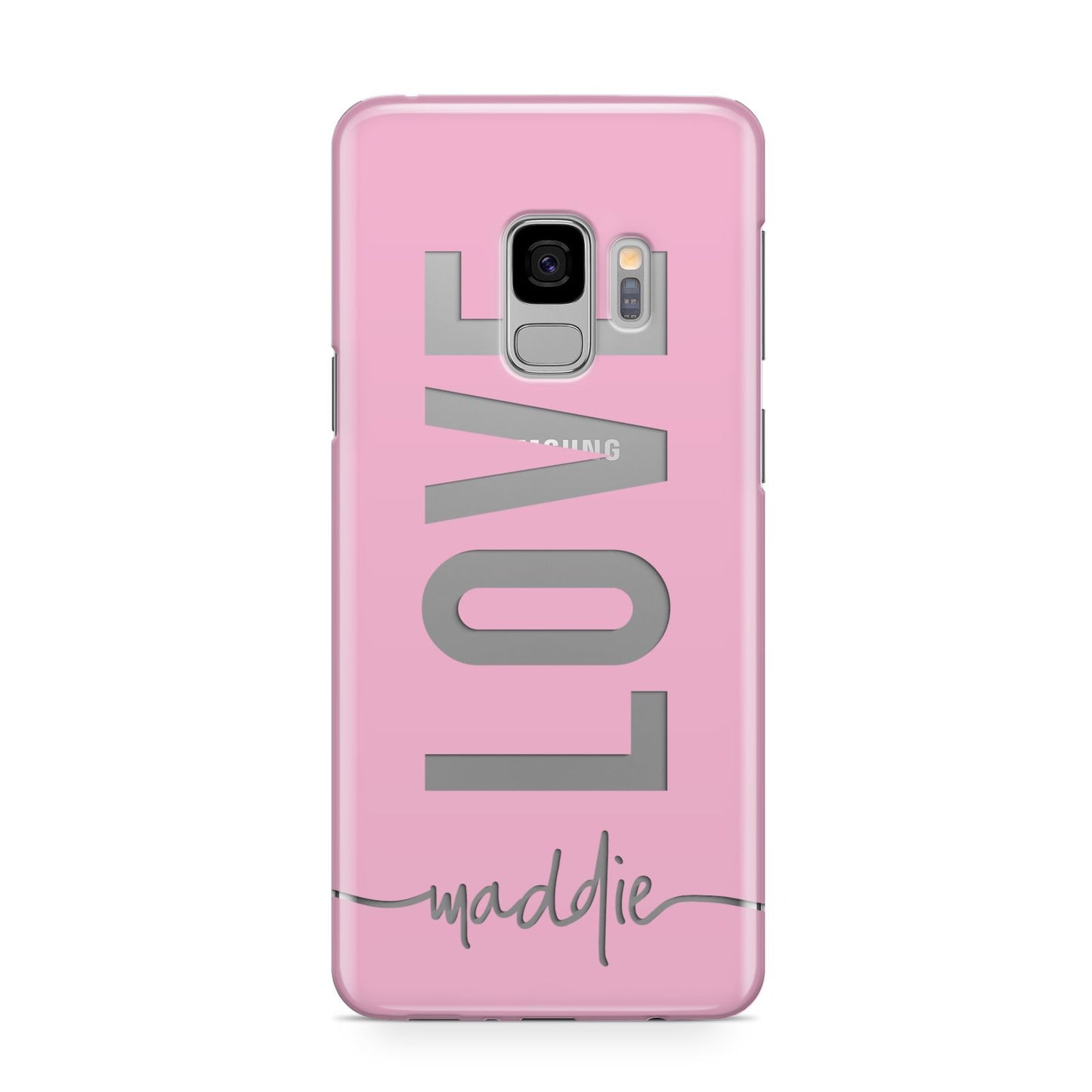 Personalised Love See Through Name Samsung Galaxy S9 Case