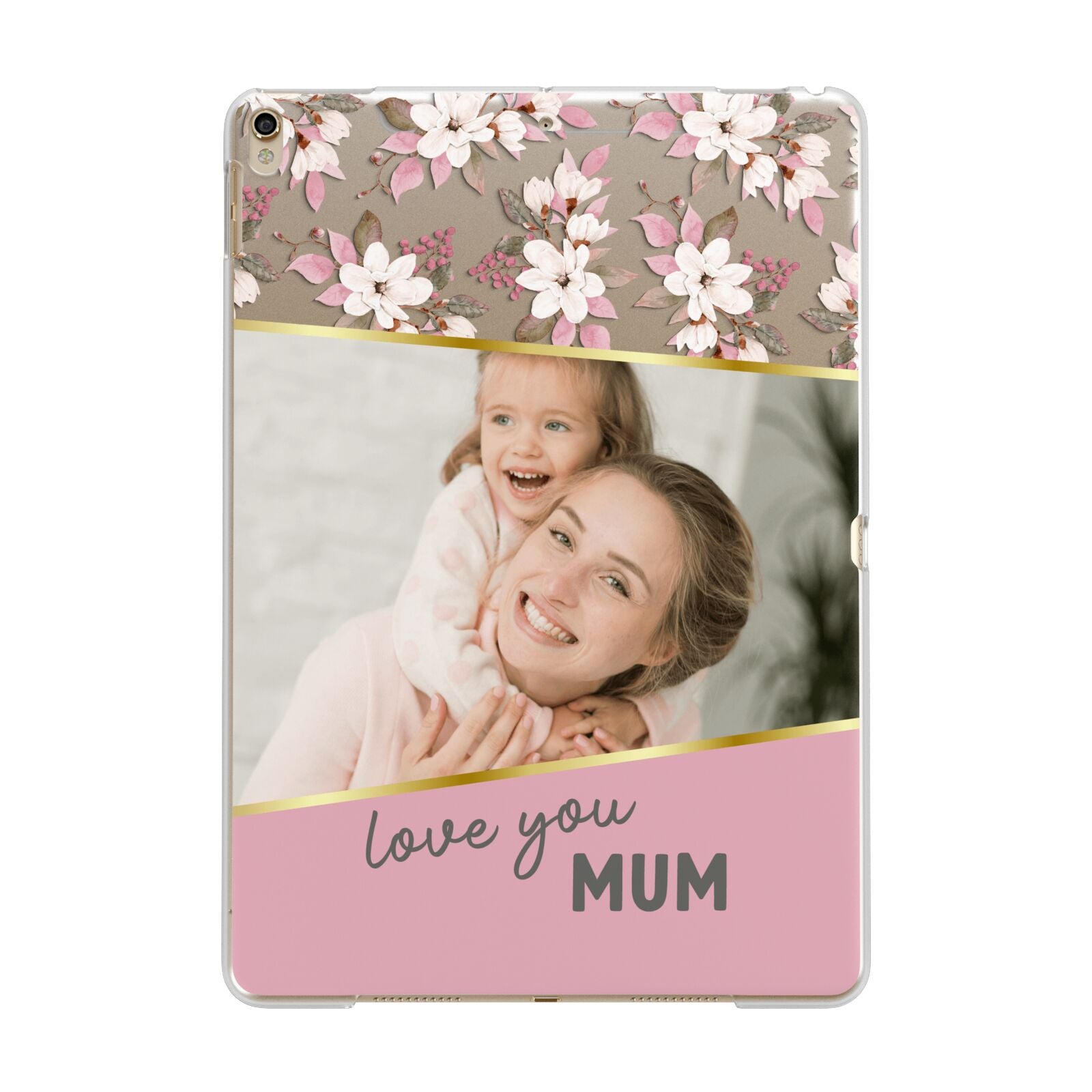 Personalised Love You Mum Apple iPad Gold Case