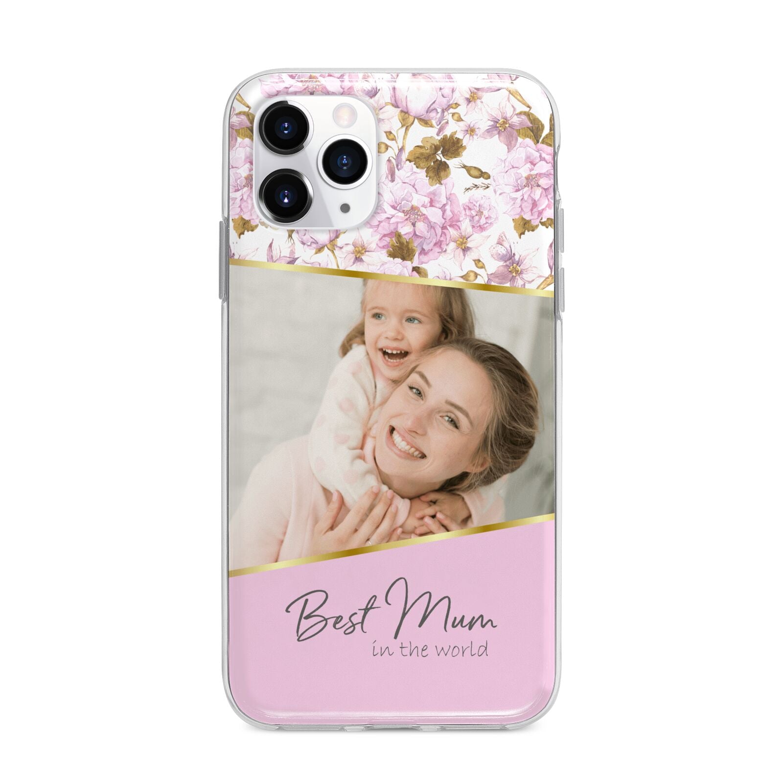 Personalised Love You Mum Apple iPhone 11 Pro in Silver with Bumper Case