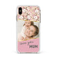 Personalised Love You Mum Apple iPhone Xs Max Impact Case White Edge on Gold Phone