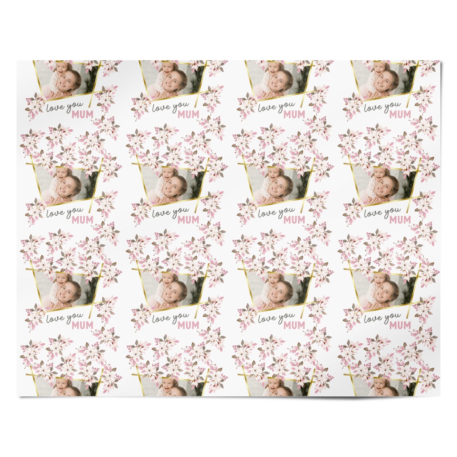 Personalised Love You Mum Personalised Wrapping Paper Alternative