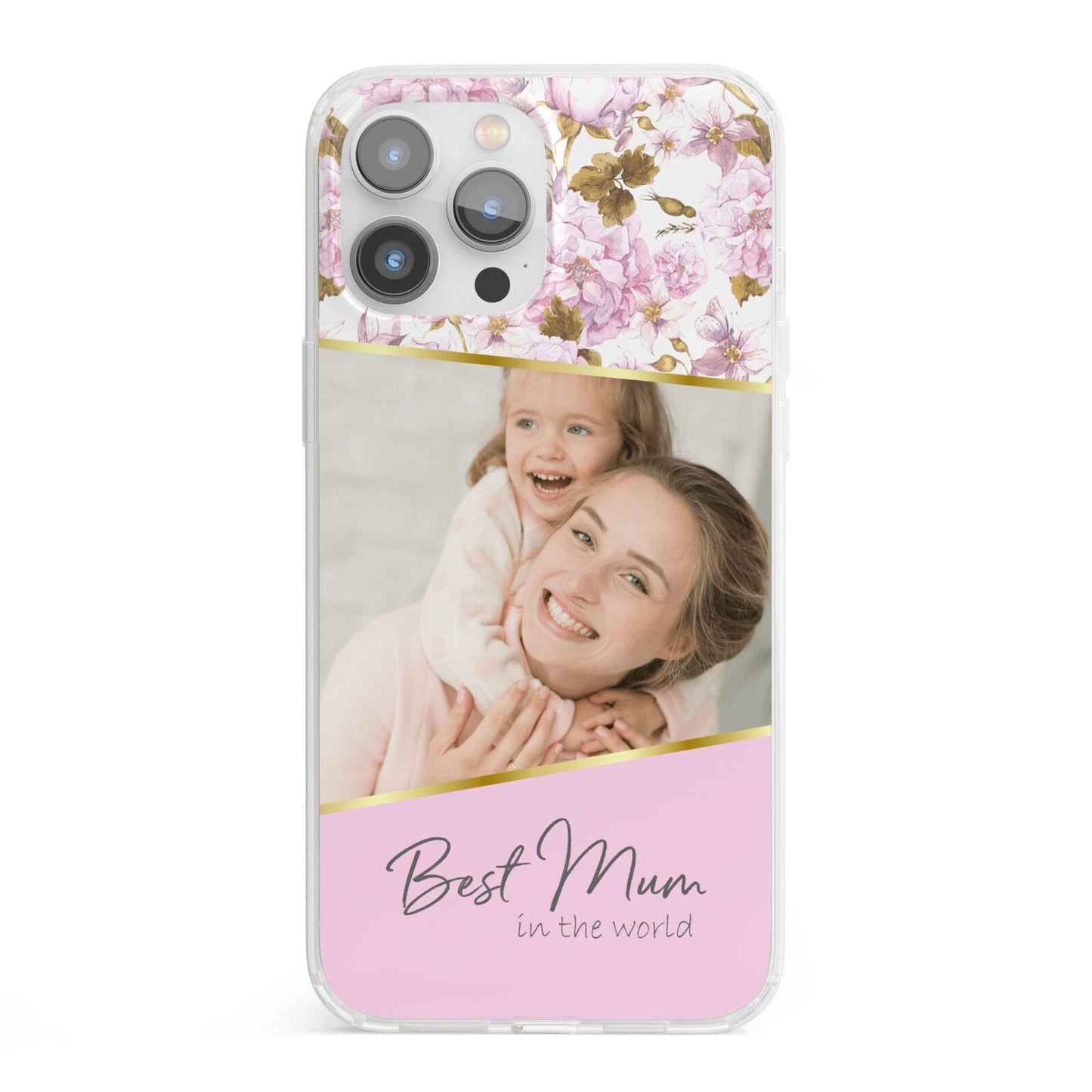 Personalised Love You Mum iPhone 13 Pro Max Clear Bumper Case