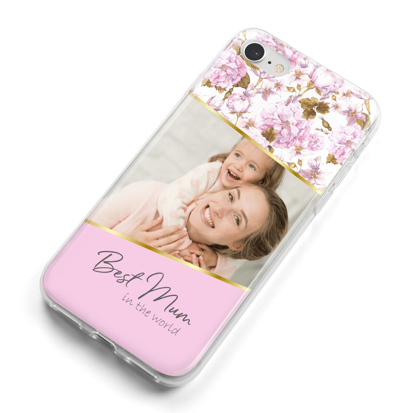 Personalised Love You Mum iPhone 8 Bumper Case on Silver iPhone Alternative Image