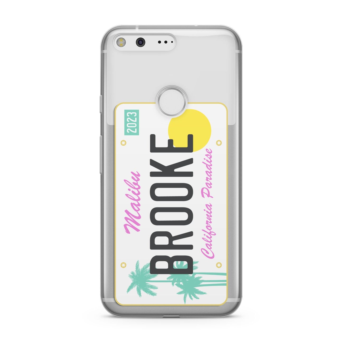 Personalised Malibu License Plate Google Pixel Case