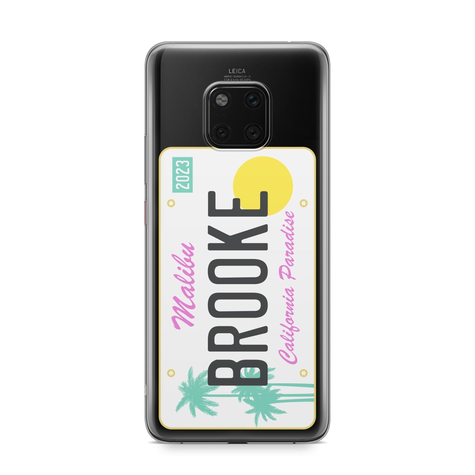 Personalised Malibu License Plate Huawei Mate 20 Pro Phone Case