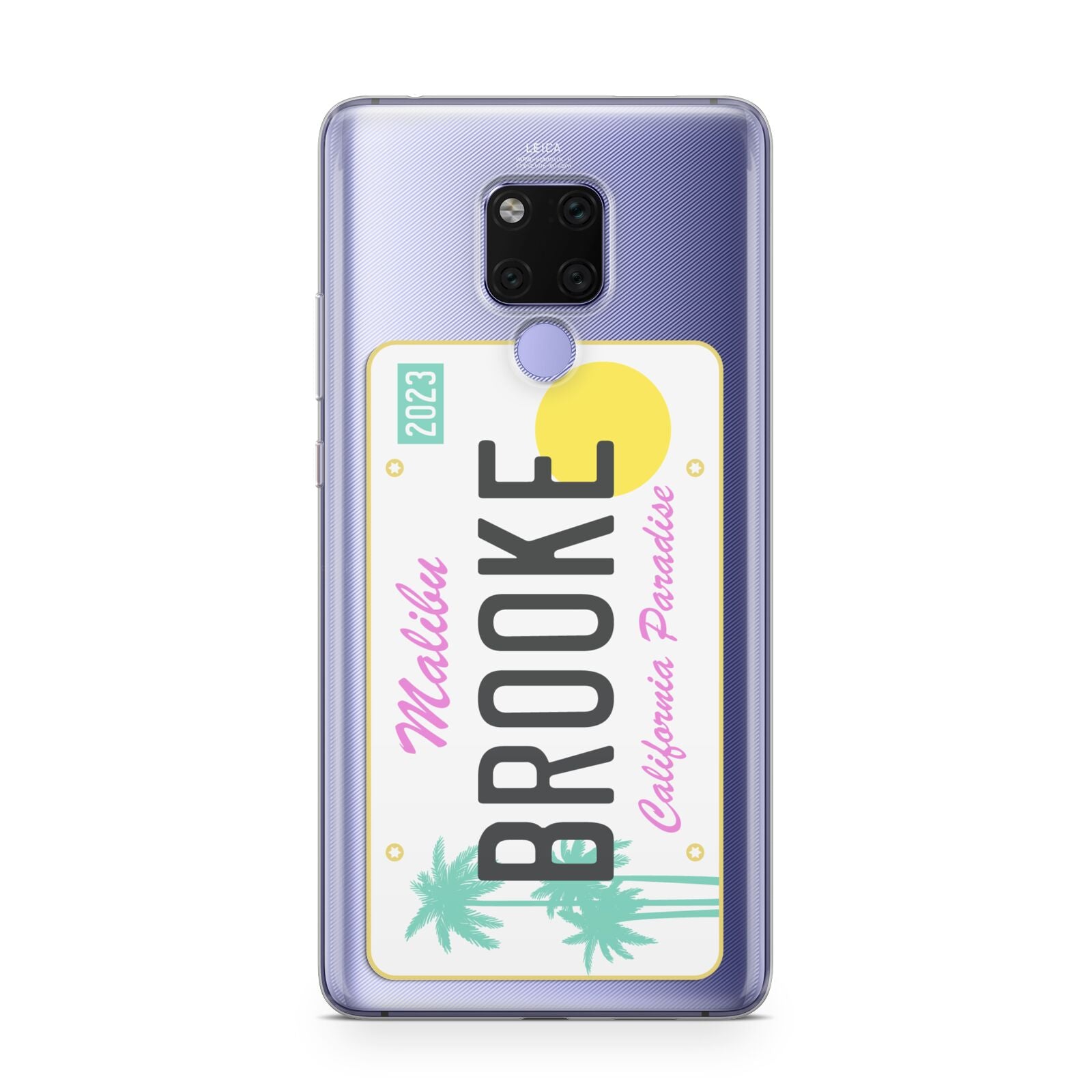 Personalised Malibu License Plate Huawei Mate 20X Phone Case