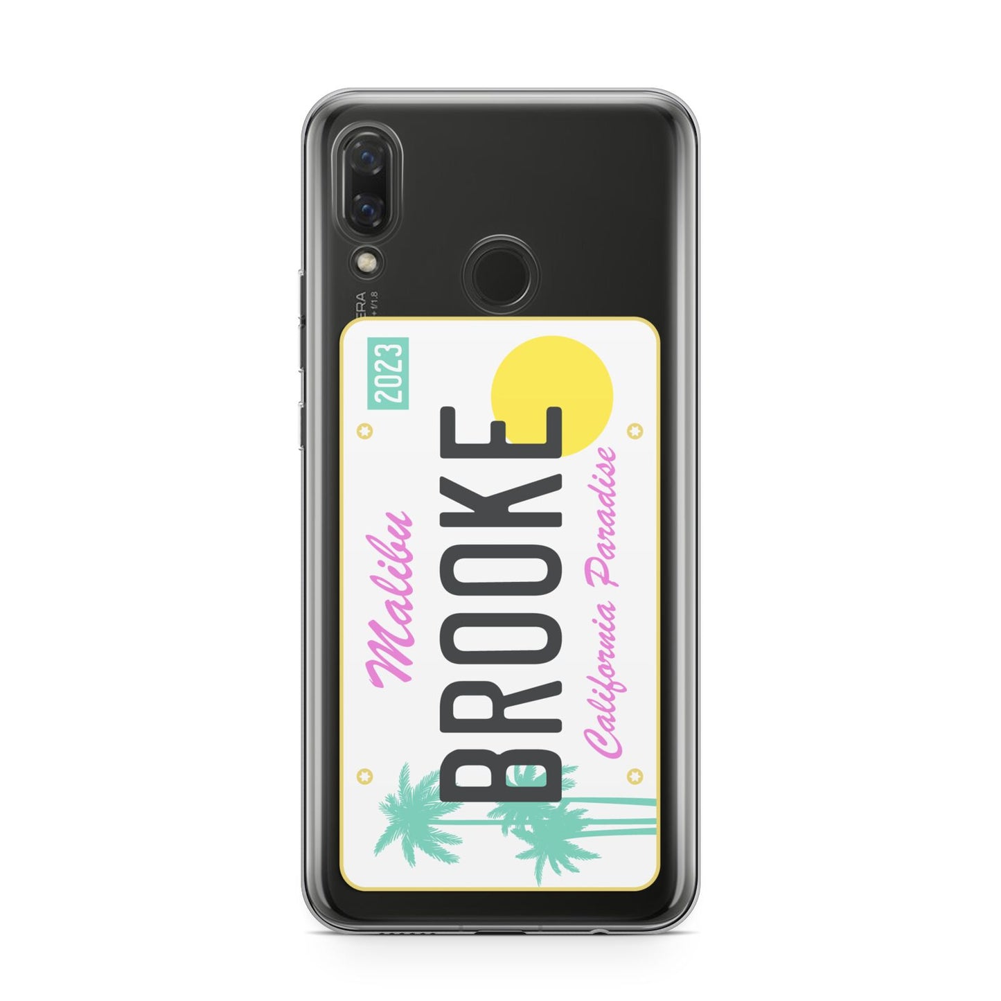 Personalised Malibu License Plate Huawei Nova 3 Phone Case