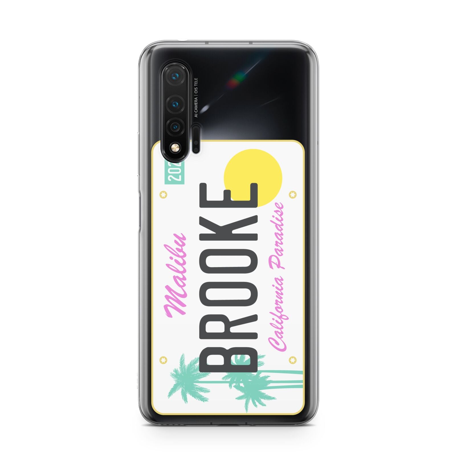 Personalised Malibu License Plate Huawei Nova 6 Phone Case