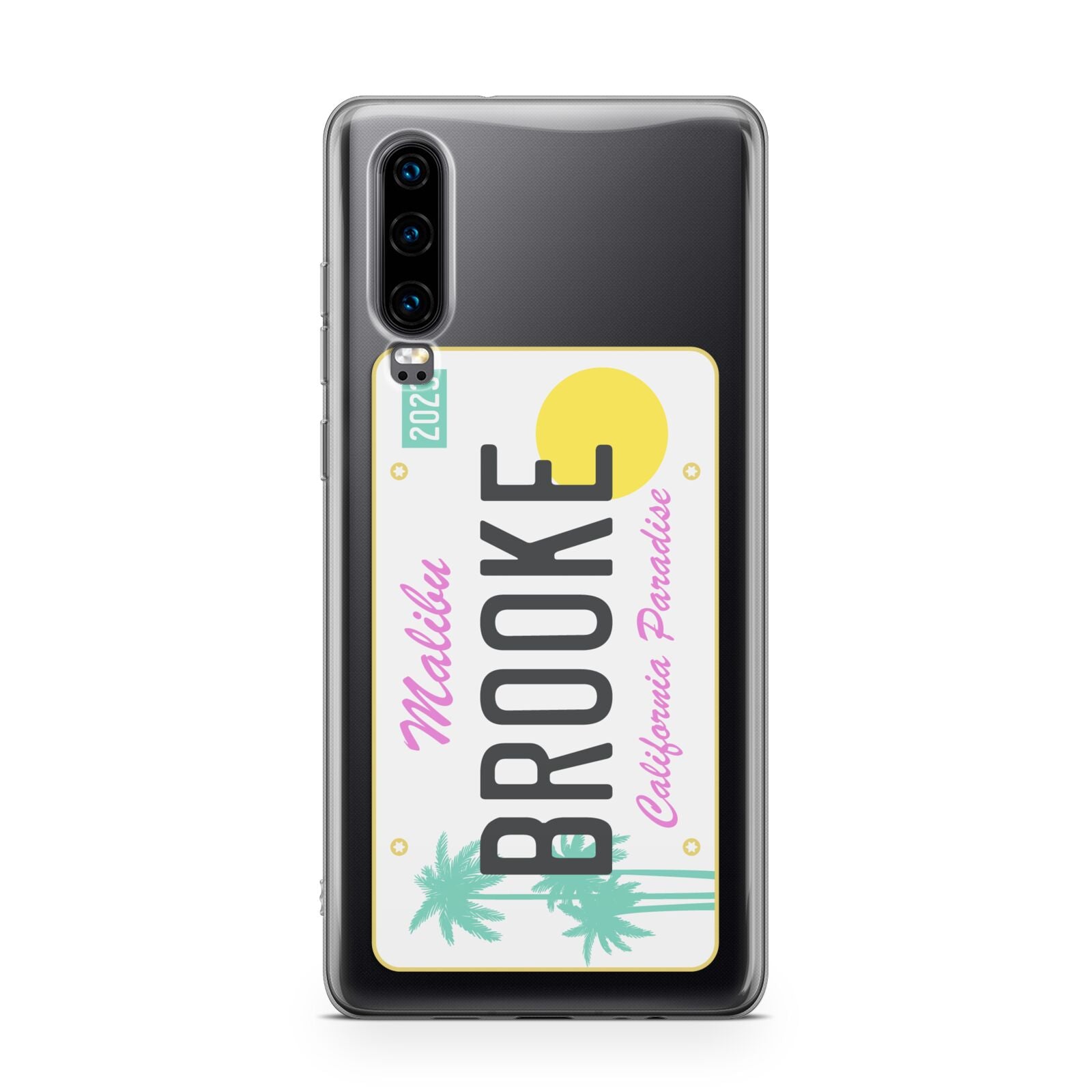 Personalised Malibu License Plate Huawei P30 Phone Case