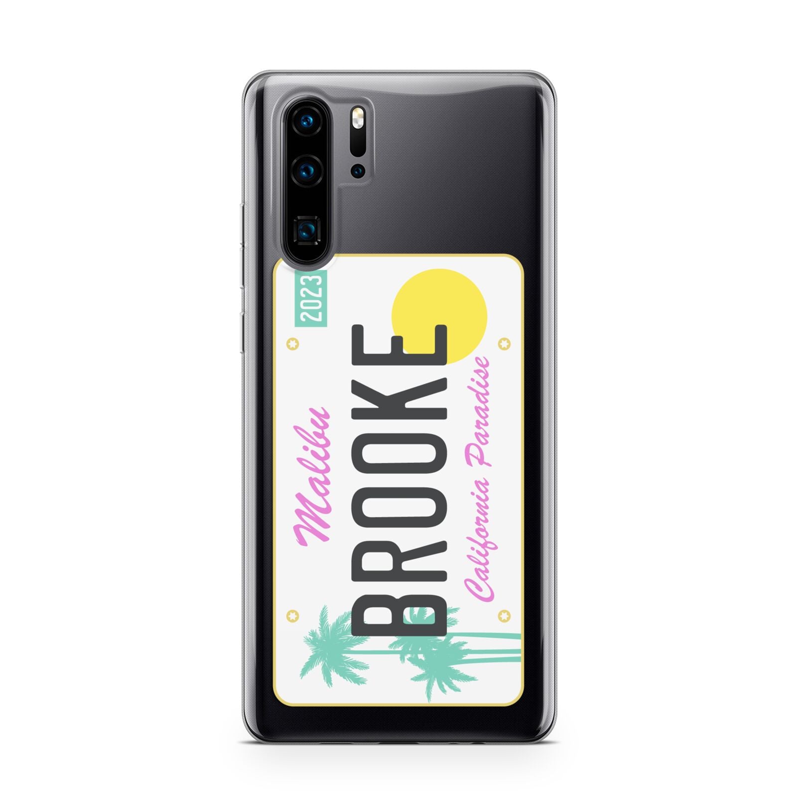 Personalised Malibu License Plate Huawei P30 Pro Phone Case