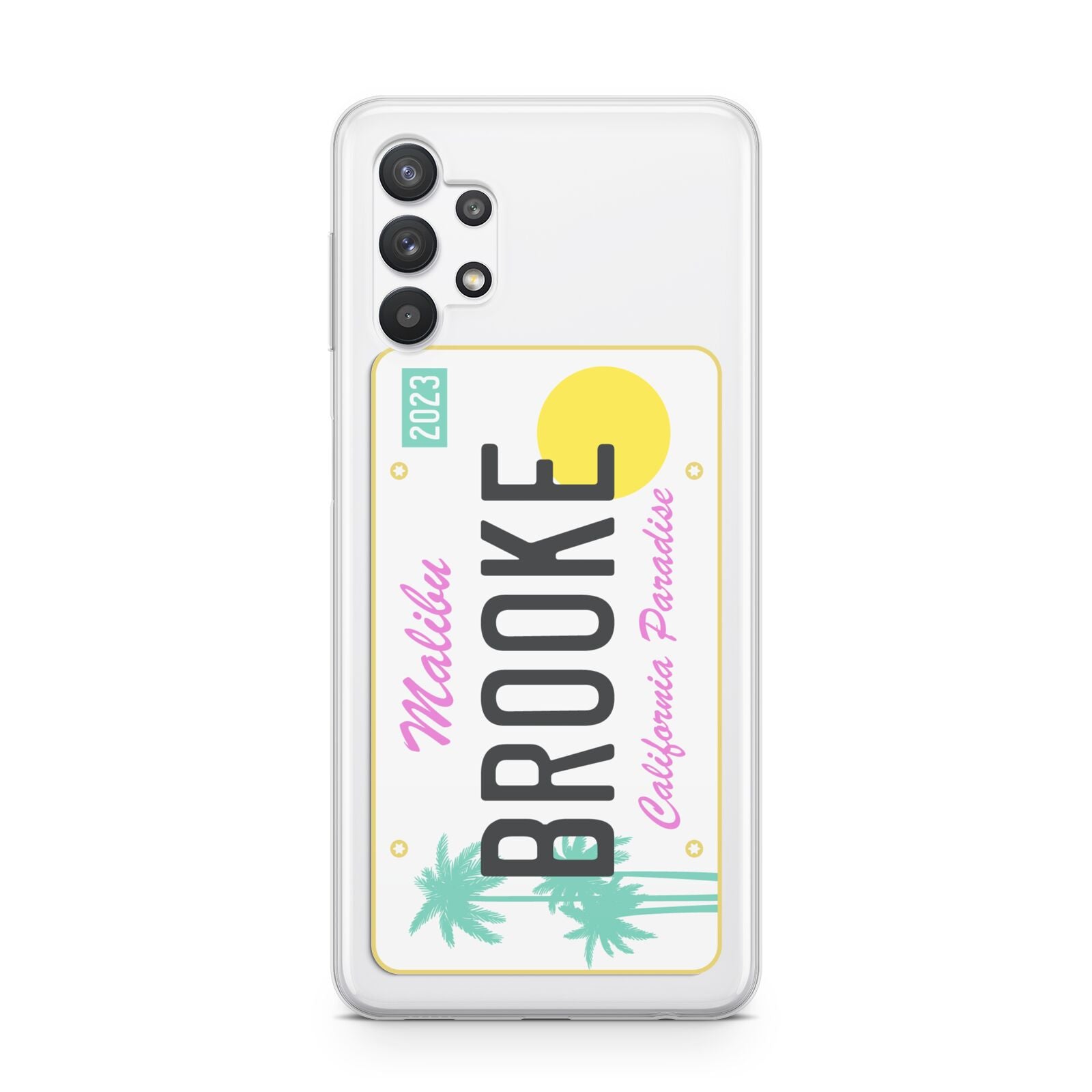 Personalised Malibu License Plate Samsung A32 5G Case