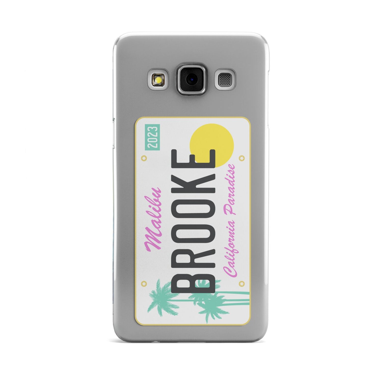 Personalised Malibu License Plate Samsung Galaxy A3 Case