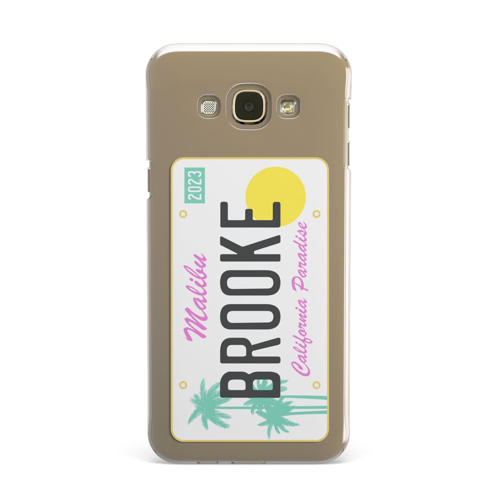 Personalised Malibu License Plate Samsung Galaxy A8 Case